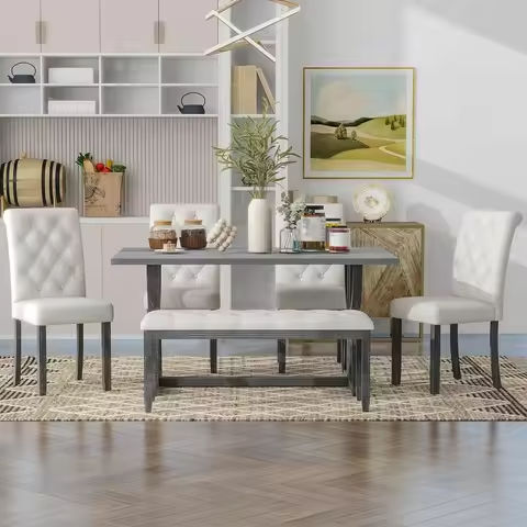 5 Piece Dining Table Set 4 Chair Glass Metal Kitchen Room Breakfast NEW https://tinyurl.com/2aqrqv6p