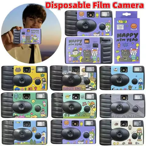 35mm Disposable Film Camera Built-in Flash One Time Use Camera 27 Photo Preloaded Film User-Friendly Operation Vintage Aesthetic https://tinyurl.com/27sbv4zk