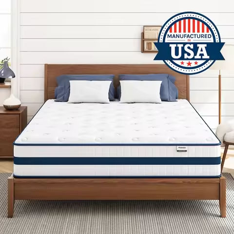 Full Size Mattress, 10 Inch Innerspring Hybrid Mattress in a Box with Memory Foam for Back Pain Relief, Medium Firm Mattress https://tinyurl.com/2avckkqx