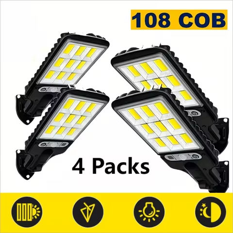 4 pc Solar Outdoor LED Wall Light with Human Body Waterproof Induction for Garden Terrace Garage Courtyard and Street Lighting https://tinyurl.com/2cp6qrup