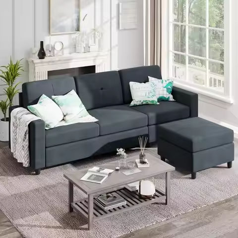 Living room sofa Convertible Futon Couch Bed Adjustable Backrest Memory Foam Mattress 2-Seat  Foldable Love Seat Sleeper Sofa https://tinyurl.com/25teyppk