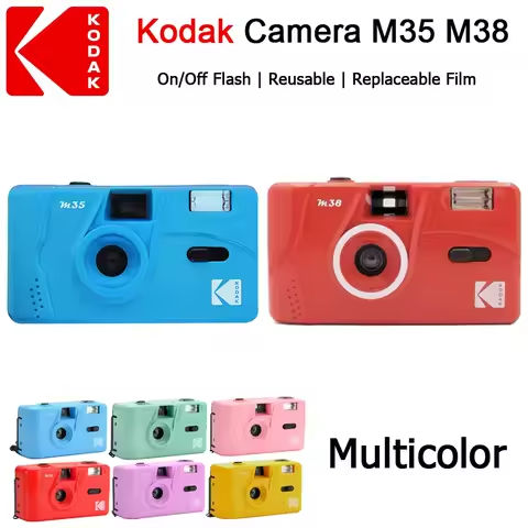 Original Kodak Film 35mm Camera with Flash Wind and Rewind Non-Disposable Retro Roll Cameras M35 M38 Manual Reusable Mini Gift https://tinyurl.com/255m3x3h