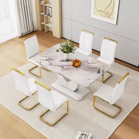 Best Choice Products 5-Piece Dining Set, Compact Mid-Century Modern Table & Chair Set for Home, Apartment w/ 4 Chairs https://tinyurl.com/28nskotj