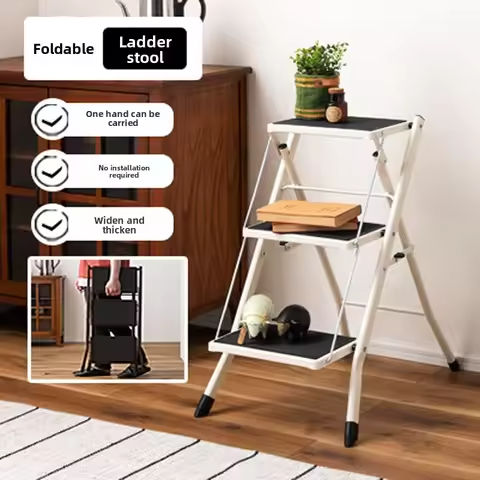Red Folding Ladder Telescopic Thickening Step Ladders Lightweight Indoor Not Occupying Space Staircase Small Flower Rack Ladder https://tinyurl.com/22fmo4um