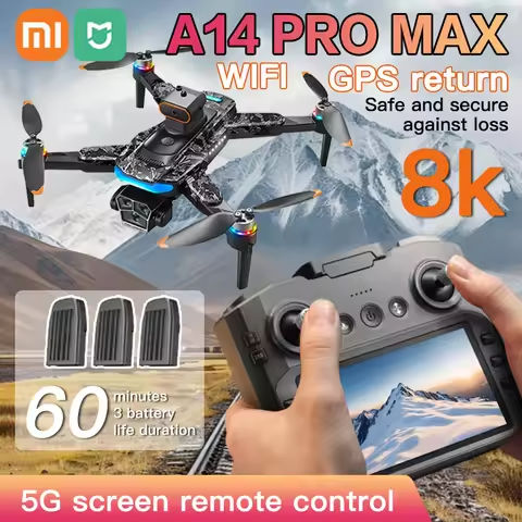 Xiaomi Mijia A14 Pro Max GPS Drone 8K HD Camera Touch Screen Remote Control Quadcopter 360° Obstacle Avoidance Brushless RC Toys https://tinyurl.com/23sqml7c