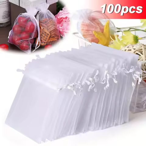 100PCS Organza Bags Random Mesh Organza Jewelry Bags Drawstring, Small Drawstring Favor Pouches Christmas Candy Wedding Birthday https://tinyurl.com/28s2xhs4