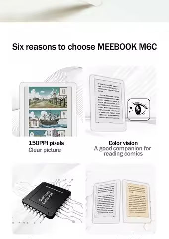 New Meebook M6C Color Screen E-reader 6″ E-ink 150PPI with Dual Color Frontlight 3G/32GB Support Multiple Languages Ebook reader https://tinyurl.com/26kk4rxa