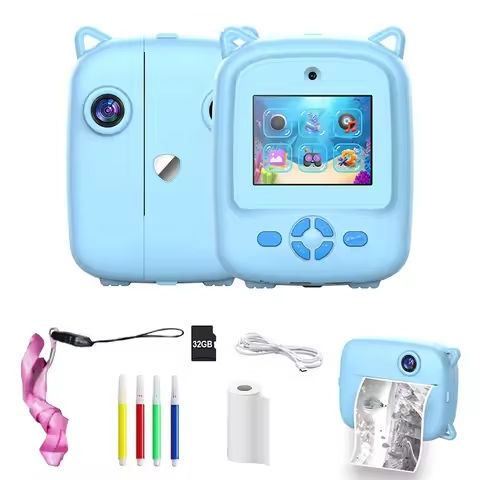 Smart Digital Camera For Children Support Memory Card Timing Burst Shoot 1080P Video Recoding Kids Thermal Print Camera https://tinyurl.com/2dxsaaag