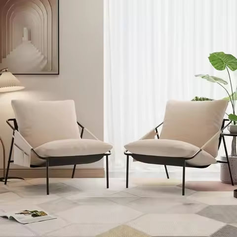 Vabches PU Leather Leisure Single Sofa Chair with Tufted Button&Solid Legs Mid Century Modern Upholstered Armchair Living Room https://tinyurl.com/26w5zyeb