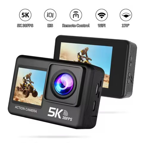 5K 4K 60FPS Action Video Cam Anti-shake WIFI Sports DV Cam Dual Screen Diving Mini DV Camera 30m Waterproof with Remote Control https://tinyurl.com/26hgydke