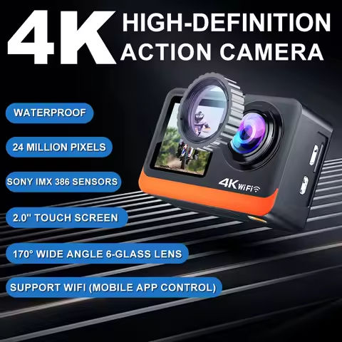 4K/30fps Action Camera Ultra HD WiFi 2.0-inch 30m Underwater Waterproof Helmet Video Recording Cycling Skiing Sport Cameras Gift https://tinyurl.com/2763qnpt