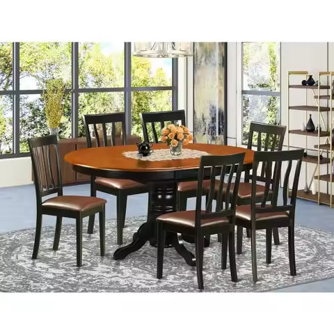 Solid Wood Table and Chair Set – Conference Table, Reception Area, Meeting Room, Reading and Leisure Furniture Dining Table Set https://tinyurl.com/29onk2mj
