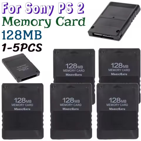 1-5PCS For PS2 128MB Game Card Game Memory Card Game Storage Card Gaming Memory Card for Sony Playstation 2 https://tinyurl.com/2cuz2bnn