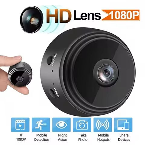 A9 Mini IP Camera 1080p HD Wireless Micro Camcorders Night Version Voice Video Security Surveillance Wifi Cameras Smart Home https://tinyurl.com/26pebl64