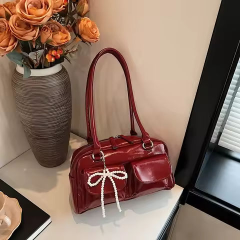Fashionable Underarm Bow Bag for Women 2024 Korean Edition New Simple Leisure Pillow Bag Trendy Versatile Shoulder Bag https://tinyurl.com/27swp4nw