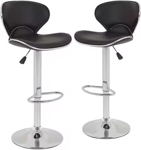 VASAGLE EKHO Collection – Bar Stools Set of 2, Counter Height Bar Stools, Synthetic Leather with Stitching https://tinyurl.com/28wfz446