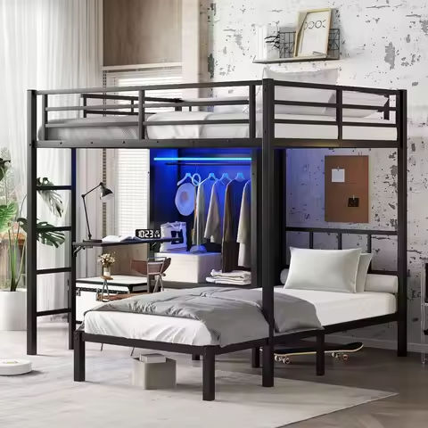 JHK Queen Bed Frame with Headboard No Box Spring Needed Linen Upholstered Wooden Platform Bed Frame with Wood Slats Support https://tinyurl.com/2xk99fld