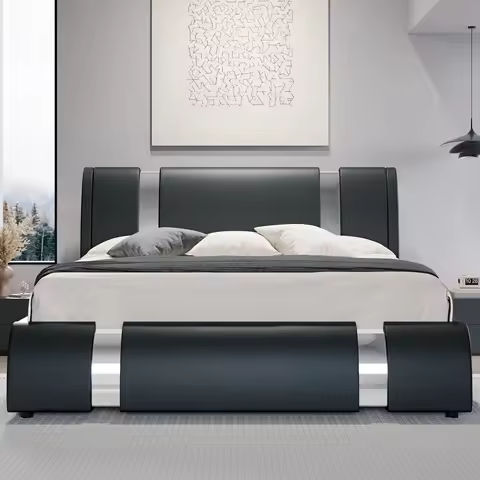 Metal Bed Frame, Wooden Headboard, USB Ports, No Box Spring, Under Bed Storage, Easy Assembly  Bed Frame Furniture Bedroom https://tinyurl.com/27rmde9r