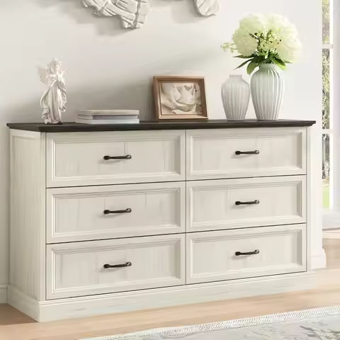 Dresser TV Stand with Charging Station and LED Lights, 55” TV Stand with 9 Drawers, Fabric Dresser for Bedroom, Steel Frame https://tinyurl.com/226vjdsk