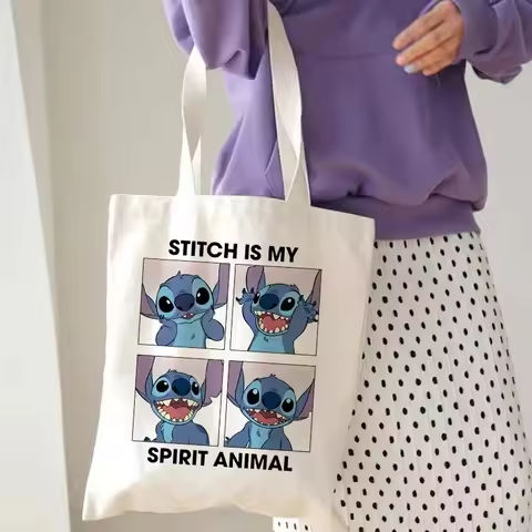 MINISO Stitch Tote Bags for Women Shopping Bag with Handbag Large-capacity Shopper Bag Casual Lady Students Tote Bag for Girls https://tinyurl.com/2d2tswwf