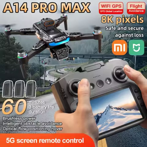 Xiaomi A14Pro max GPS Drone 4K Professional Dual Camera Dron Brushless Motor WIFI FPV Foldable RC Quadcopter Helicopter Toys https://tinyurl.com/24fl94w2