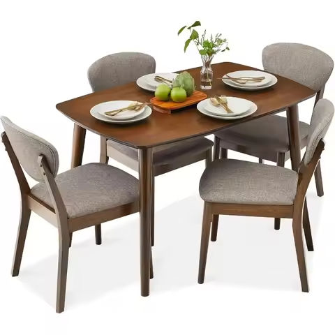 Kitchen Dining Table Chair Set, 1 Table and 2 Chairs and 1 Bench, Rectangular Dining Room Table Set with Upholstered Bench https://tinyurl.com/238mu4aa