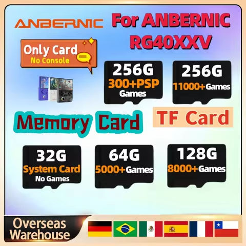 For ANBERNIC RG40XXV TF Card Memory Card Retro Handheld Game Console Video Game Console Card Preloaded Games Universal 256G PSP https://tinyurl.com/28taw72v