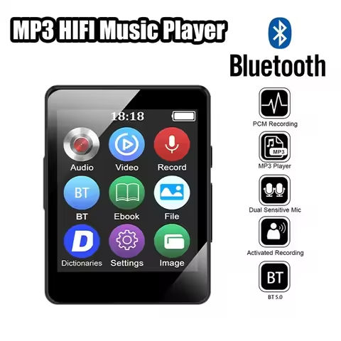 Portable HiFi MP3 Player Bluetooth 5.0 Music Stereo Speaker Mini MP4 Video Playback With TFT Screen TYPE-C Charging,Without Card https://tinyurl.com/22fdaown