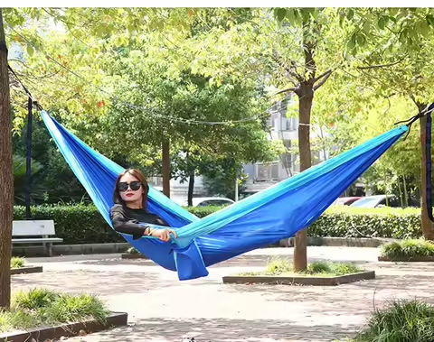 Premium Double Hammock with Tree Straps and Carabiners for Couples – Ideal for Camping and Travel Adventures https://tinyurl.com/2aszcvb9