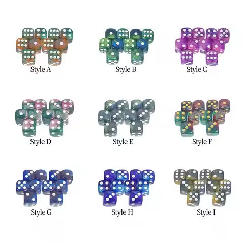 jifengmusical 10Pcs Acrylic D6 Dices Set Table Game 16mm for Role Playing Game https://tinyurl.com/24xrgw62