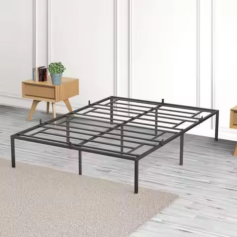 Yaheetech Queen Bed Frame Upholstered Platform Bed with Wing Side/Wooden Slat Support/Tufted Headboard with Wing Side/Mattress F https://tinyurl.com/2cemaxzb