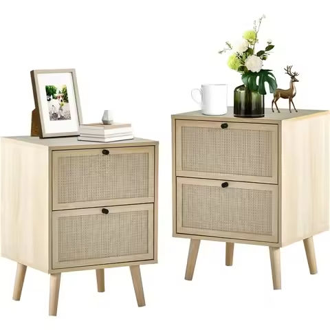 44” Tall Nightstand with Charging Station, Bedside Table with LED Lights, End Table with 3 Drawers and Storage Shelves, Night S https://tinyurl.com/24bwwlc7
