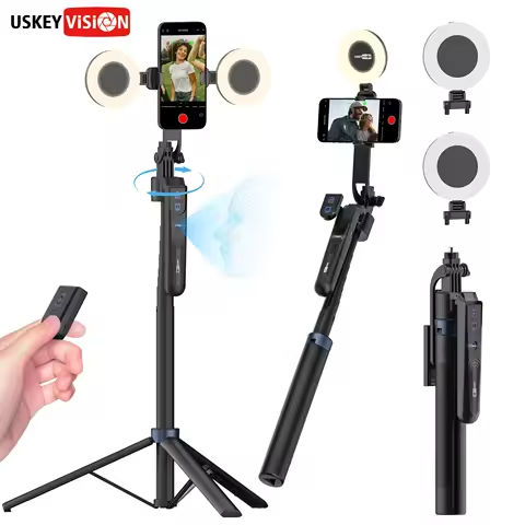 AXNEN A10 Smartphone Handheld Gimbal Selfie Tripod with Fill Light Extend Rod, Phone Video Record Stabilizer for iPhone Android https://tinyurl.com/28antwxh