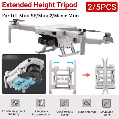 2/5PCS Extended Height Foldable Landing Gear Tripod Stand Mini Drone Accessories Extension Legs for DJI Mini 2/Mavic Mini https://tinyurl.com/25e46dqj