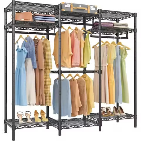 3 Door Wardrobe Closet with Mirror and LED Lights, Bedroom Armoire with Drawers Shelves, Modern Wooden Armoire Wardrobe https://tinyurl.com/24y6xygr