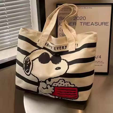 Disney Snoopy Cute Cartoon Large Capacity Canvas Bag for Female Students To Hold Books Tote Mommy Bag https://tinyurl.com/24geer2a