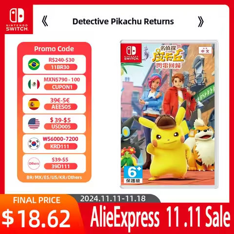 Nintendo Switch Game – Detective Pikachu Returns- Games Physical Cartridge Support TV Tabletop Handheld Mode for Switch OLED https://tinyurl.com/2b4to9ll