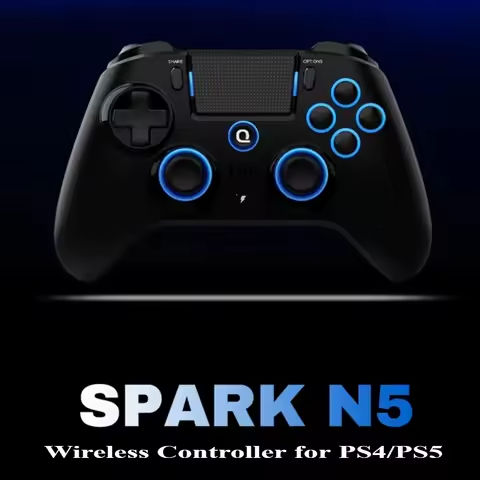 GAMINJA 6-axis Gyroscope Dual Vibration With touch pad Wireless Gamepad Bluetooth Controller For PS4 PS3 Console Computer PC https://tinyurl.com/26evqyva