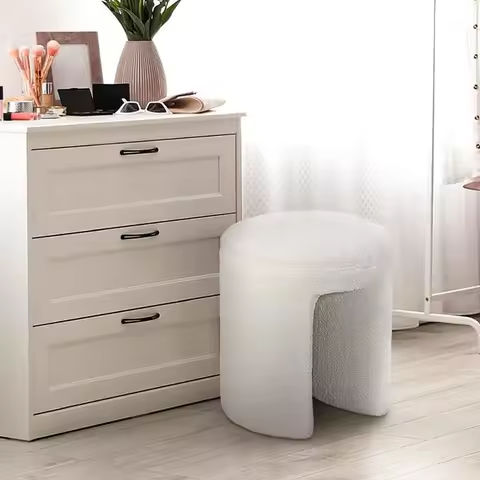 Vabches Storage Ottoman Bench Upholstered Sherpa Stool with Metal Legs Modern Polyester Storage Bench for Living Room Bedroom https://tinyurl.com/292wr8va