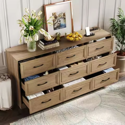 White Dresser 6 Drawer Dresser for Bedroom, Modern Fluted Dresser with Solid Wood Legs, Tall Double Wooden Dresser Large Chest o https://tinyurl.com/27pgfohf
