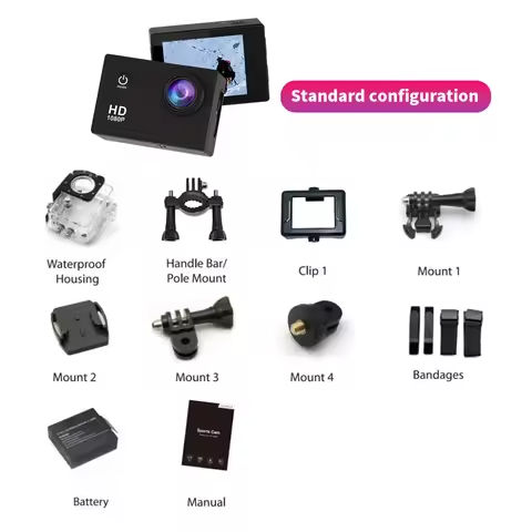 Ultra HD 4K Action Camera 1080P/30FPS 2.0 inch Screen WiFi Remote Control Mini Cameras Waterproof DV Helmet Go Sport Camera Pro https://tinyurl.com/2b8l38jh