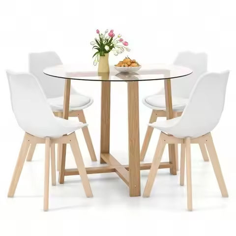 7-piece dining table set, 6 cushioned chairs, neoclassical style wooden kitchen dining table, home kitchen dining table set https://tinyurl.com/2d6us9je