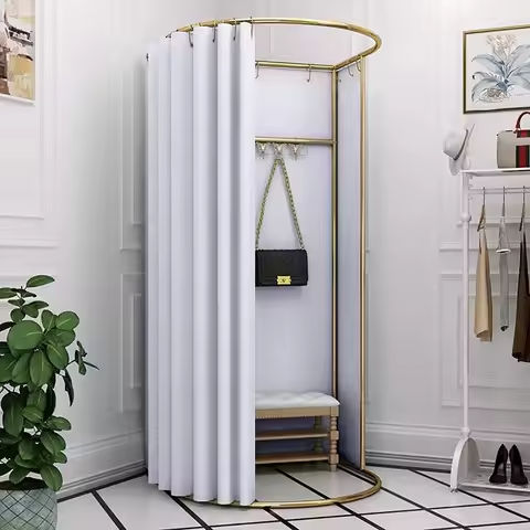Folding Privacy Screen, 5.6′ Room Separator, Wave Fiber Freestanding Partition Wall Divider https://tinyurl.com/29hkvsdy