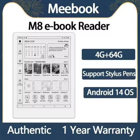 New Arrival Original Meebook M8 E-book Reader 7.8 inch E-ink Screen Android 14 Ebooks reader and Fast Refresh 4G RAM 64GB ROM https://tinyurl.com/23yptec3