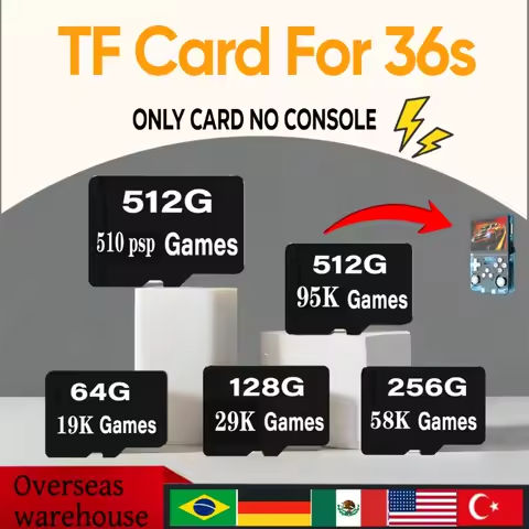 For R36S Retro Handheld Video Game Console Linux System SD CARD Portable Pocket Player Video Memory Card 256G 58000 Game TF Card https://tinyurl.com/2a8upgzc