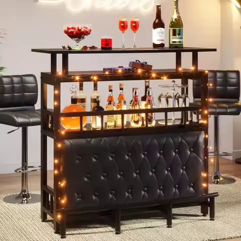 Portable pop-up bar table, suitable for indoor, outdoor, party, picnic, tailgate, entertainment with suitcase, storage rack https://tinyurl.com/24by99z3