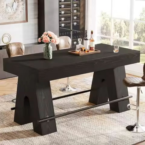 23.6inches Round Cocktail Bar Table with Metal Base, Tall Bistro Pub Table, Counter Bar Height Table for Kitchen, Living Room https://tinyurl.com/2a9uuhj4