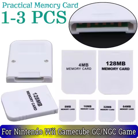 1-3PCS Flash Memory Chip Practical Memory Storage Cards 4MB-128MB Easy To Use for Nintendo Wii Gamecube GC NGC Game https://tinyurl.com/243jl6s6