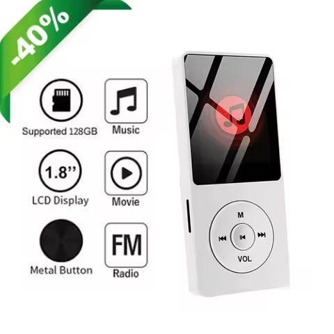 Mini MP3 Player with Bluetooth 5.4 Portable HiFi Sound MP4 Player 1.8″ Screen FM Radio Voice Recorder E-Book USB Rechargeable https://tinyurl.com/2bzxrskf