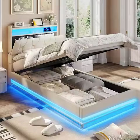 Full Size Bed Frame with Vintage Circular Design Headboard and Footboard, No Box Spring Required, Easy Assembly, Noise-Free https://tinyurl.com/2yy2a9kc